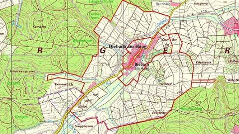 Büdingen-Diebach am Haag L3193 (UF 1360) Karte von Büdingen-Diebach am Haag