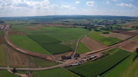 Luftaufnahme von der Bausetlle