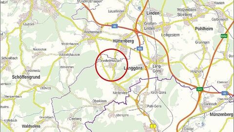 Dornholzhausen-Niederkleen Kartenausschnitt