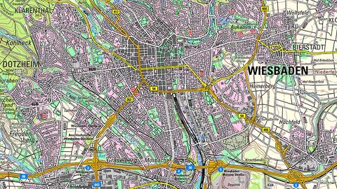 Kartenausschnitt, Digitale Topographische Karte 50.000