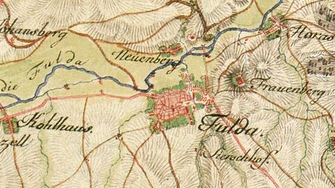 Ausschnitt aus einer historischen Schmitt´schen Karte