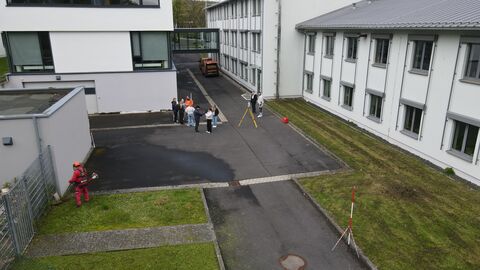 Luftaufnahme von einer Messstelle