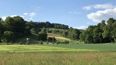 Landschaft mit blauem Himmel